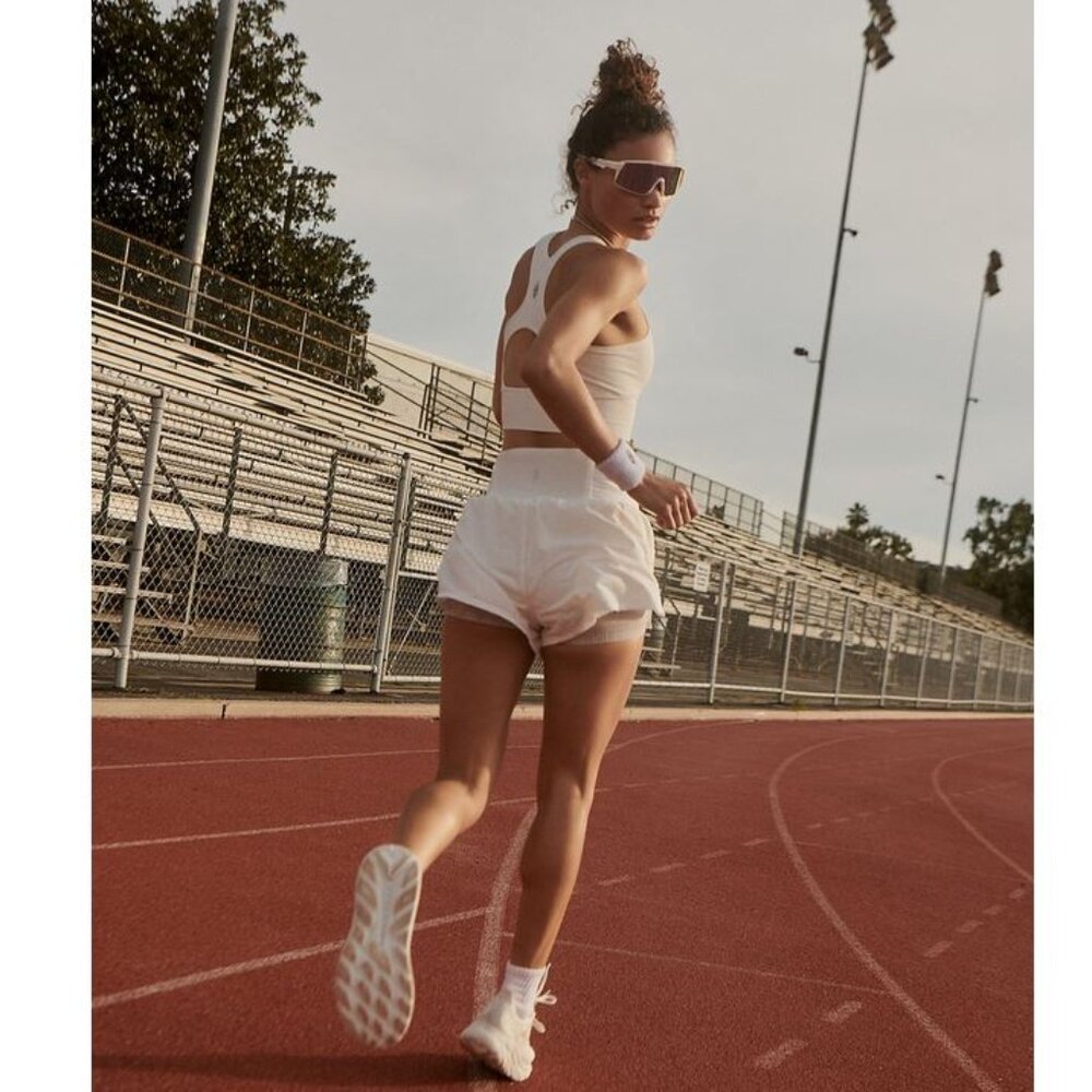 FP MOVEMENT Light As Air Run Shorts WHITE